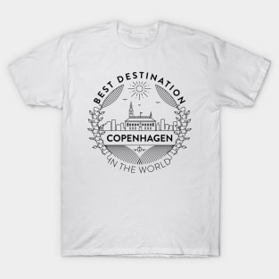 Copenhagen Minimal Badge Design T-Shirt